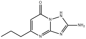 2-アミノ-5-プロピル[1,2,4]トリアゾロ[1,5-A]ピリミジン-7(4H)-オン 化学構造式