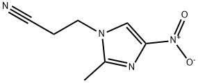 3-(2-メチル-4-ニトロ-1H-イミダゾール-1-イル)プロピオニトリル 化学構造式