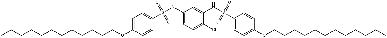 N,N'-(4-hydroxy-1,3-phenylene)bis[4-(dodecyloxy)benzenesulphonamide] Struktur