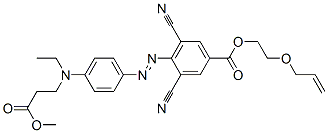 2-(allyloxy)ethyl 3,5-dicyano-4-[[4-[ethyl(3-methoxy-3-oxopropyl)amino]phenyl]azo]benzoate Structure