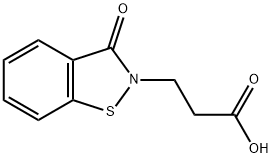 3-(3-Oxo-1,2-benzisothiazol-2(3H)-yl)propanoic acid 化学構造式