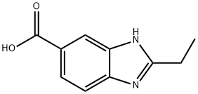 2-Ethyl-1H-benzimidazole-6-carboxylic acid 化学構造式
