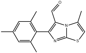 3-METHYL-6-(2,4,6-TRIMETHYLPHENYL)IMIDAZO[2,1-B]THIAZOLE-5-CARBOXALDEHYDE Structure