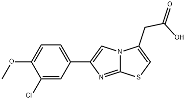 6-(3-CHLORO-4-METHOXYPHENYL)IMIDAZO[2,1-B]THIAZOLE-3-ACETIC ACID Structure