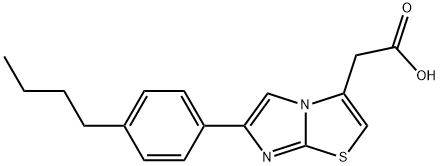 6-(4-BUTYLPHENYL)IMIDAZO[2,1-B]THIAZOLE-3-ACETIC ACID Structure