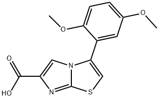 3-(2,5-DIMETHOXYPHENYL)IMIDAZO[2,1-B]THIAZOLE-6-CARBOXYLIC ACID 化学構造式