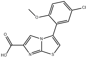 3-(3-CHLORO-6-METHOXYPHENYL)IMIDAZO[2,1-B]THIAZOLE-6-CARBOXYLIC ACID Struktur