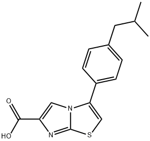 3-[4-(2-METHYLPROPYL)PHENYL]IMIDAZO[2,1-B]THIAZOLE-6-CARBOXYLIC ACID Structure