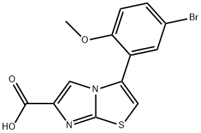 3-(3-BROMO-6-METHOXYPHENYL)IMIDAZO[2,1-B]THIAZOLE-6-CARBOXYLIC ACID Struktur