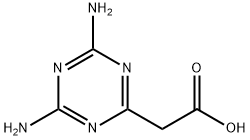 2-(4,6-diamino-1,3,5-triazin-2-yl)acetic acid Struktur
