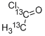 アセチル(1,2-13C2)クロリド 化学構造式