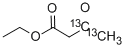 3-オキソブタン酸エチル (3,4-13C2) 化学構造式