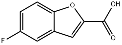 5-フルオロ-1-ベンゾフラン-2-カルボン酸 化学構造式
