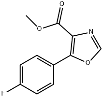 5-(4-フルオロフェニル)オキサゾール-4-カルボン酸メチル 化学構造式
