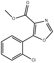 5-(2-クロロフェニル)オキサゾール-4-カルボン酸メチル 化学構造式