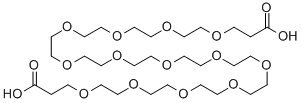 O,O`-双(2-羧乙基)十一缩十二乙二醇, 892155-64-5, 结构式