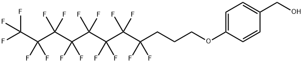 4-(4,4,5,5,6,6,7,7,8,8,9,9,10,10,11,11,11-十七氟十一烷氧基)苄醇 结构式