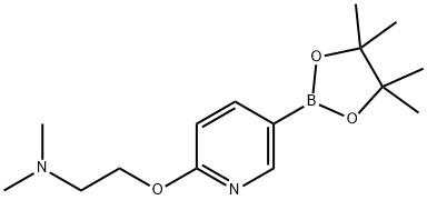 N,N-DiMethyl-2-((5-(4,4,5,5-tetraMethyl-1,3,2-dioxaborolan-2-yl)pyridin-2-yl)oxy)ethanaMine Struktur