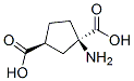 1β-アミノ-1,3β-シクロペンタンジカルボン酸 化学構造式