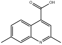 2,7-ジメチルキノリン-4-カルボン酸 化学構造式