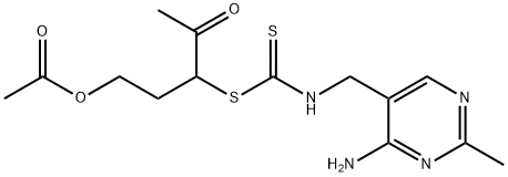 1-[2-(acetoxy)ethyl]-2-oxopropyl [(4-amino-2-methyl-5-pyrimidinyl)methyl]dithiocarbamate Structure