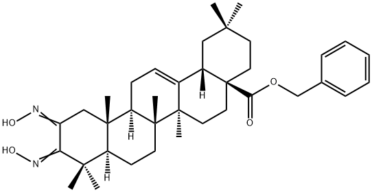 2,3-Bis(hydroxyimino)olean-12-en-28-oic acid phenylmethyl ester Structure