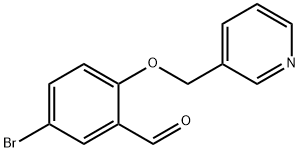 5-ブロモ-2-(ピリジン-3-イルメトキシ)ベンズアルデヒド 化学構造式