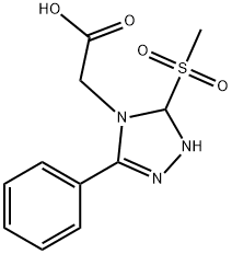 2-(5-METHANESULFONYL-3-PHENYL-[1,2,4]TRIAZOL-4-YL)-ACETIC ACID Structure