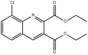 8-CHLOROQUINOLINE-2,3-DICARBOXYLIC ACID DIETHYL ESTER 结构式