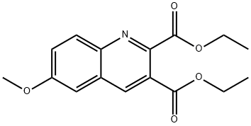 6-メトキシキノリン-2,3-ジカルボン酸ジエチル 化学構造式