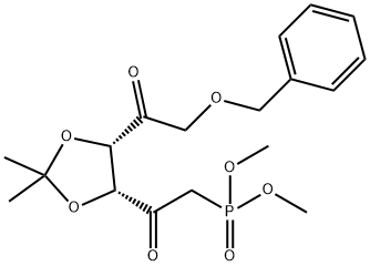 diMethyl 2-((4R,5S)-5-(2-(benzyloxy)acetyl)-2,2-diMethyl-1,3-dioxolan-4-yl)-2-oxoethylphosphonate Struktur