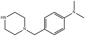 N,N-ジメチル-4-(ピペラジン-1-イルメチル)アニリン 化学構造式