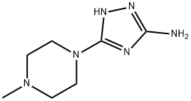 3-氨基-5-(4-甲基哌嗪基)-1H-1,2,4-三氮唑, 89292-91-1, 结构式