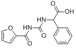 alpha-(2-呋喃甲酰)脲基苯乙酸 结构式