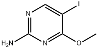 2-アミノ-5-ヨード-4-メトキシピリミジン 化学構造式