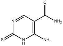 4-アミノ-2-スルファニルピリミジン-5-カルボキサミド 化学構造式