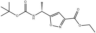 3-Isoxazolecarboxylic acid, 5-[(1R)-1-[[(1,1-diMethylethoxy)carbonyl]aMino]ethyl]-, ethyl ester|