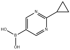 B-(2-Cyclopropyl-5-pyrimidinyl)boronic acid Structure