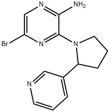 5-BROMO-3-(2-PYRIDIN-3-YL-PYRROLIDIN-1-YL)-PYRAZIN-2-YLAMINE Structure