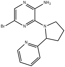 5-BROMO-3-(2-PYRIDIN-2-YL-PYRROLIDIN-1-YL)-PYRAZIN-2-YLAMINE Structure