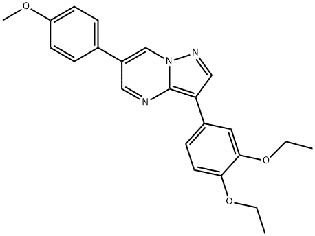 3-(3,4-DIETHOXY-PHENYL)-6-(4-METHOXY-PHENYL)-PYRAZOLO[1,5-A]PYRIMIDINE Struktur