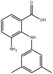 3-アミノ-2-(3,5-ジメチルフェニルアミノ)安息香酸 化学構造式