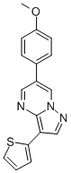 6-(4-METHOXY-PHENYL)-3-THIOPHEN-2-YL-PYRAZOLO[1,5-A]PYRIMIDINE Struktur