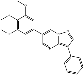 3-PHENYL-6-(3,4,5-TRIMETHOXY-PHENYL)-PYRAZOLO[1,5-A]PYRIMIDINE Struktur