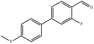 2-Fluoro-4-[4-(Methylsulfanyl)phenyl]benzaldehyde Structure