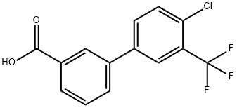[1,1'-Biphenyl]-3-carboxylic acid, 4'-chloro-3'-(trifluoromethyl)- Struktur