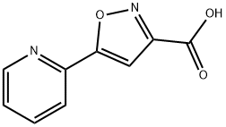 5-(2-ピリジル)イソオキサゾール-3-カルボン酸 化学構造式