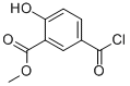 Benzoic acid, 5-(chlorocarbonyl)-2-hydroxy-, methyl ester (9CI) Struktur