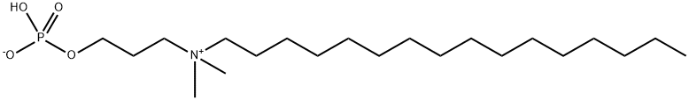 1-Hexadecanaminium, N,N-dimethyl-N-[3-(phosphonooxy)propyl]-, inner salt Structure