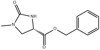(4S)-1-甲基-2-氧代咪唑啉-4-甲酸苄酯 结构式